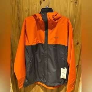 RAB Mens Downpour Eco Jacket Firecracker/Graphine